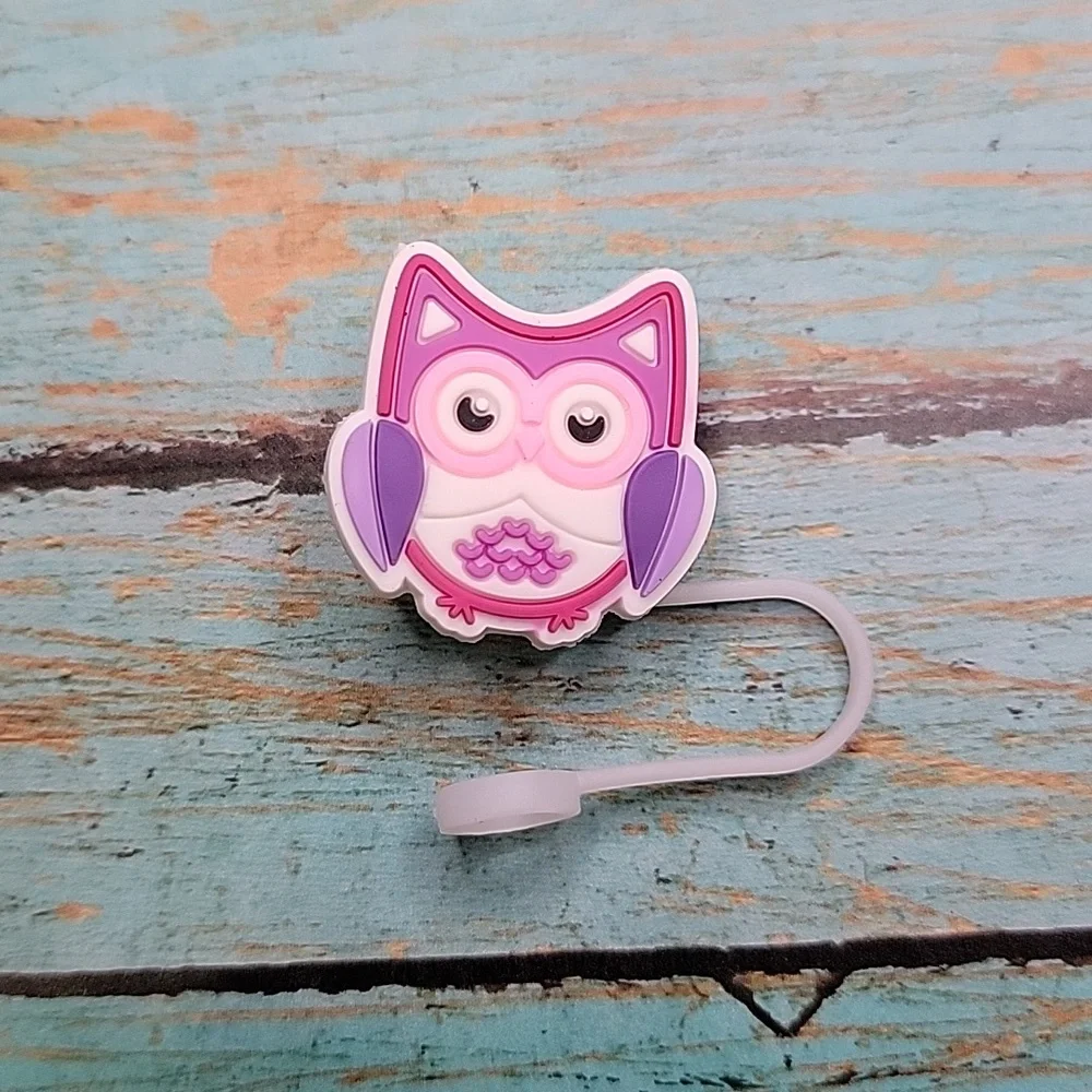Purple Owl Straw Topper - Picture 3 of 5